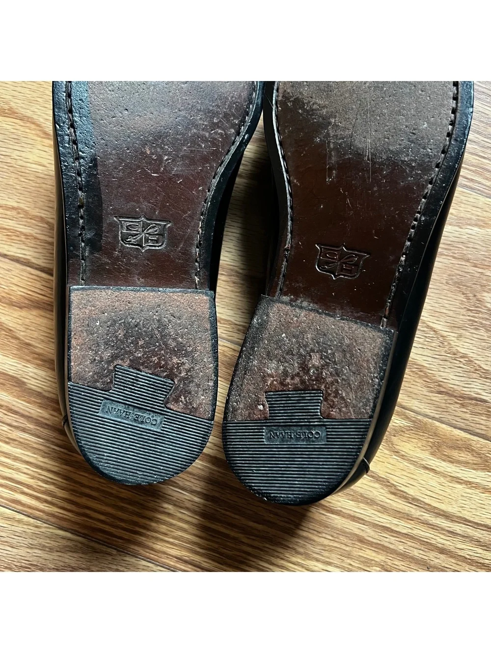 Vintage Cole Haan Black Leather Tassel Penny Loafers Retro Preppy Dress Shoes